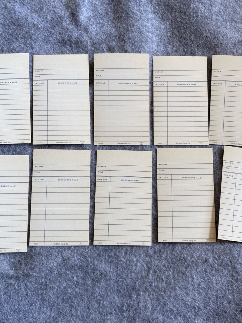 Cream Library-Style Index Cards with Blue Lines - Unbranded